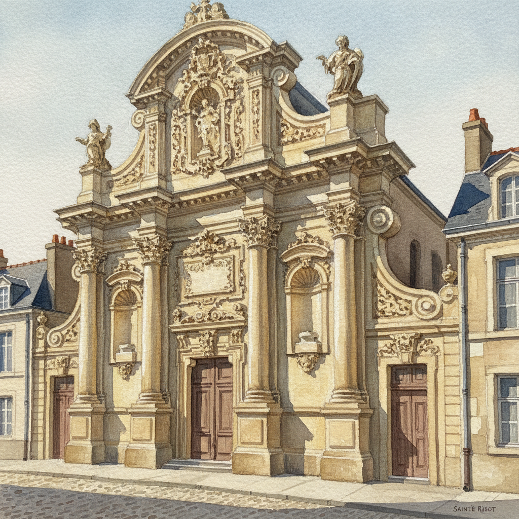 La façade baroque unique de la chapelle des Jésuites